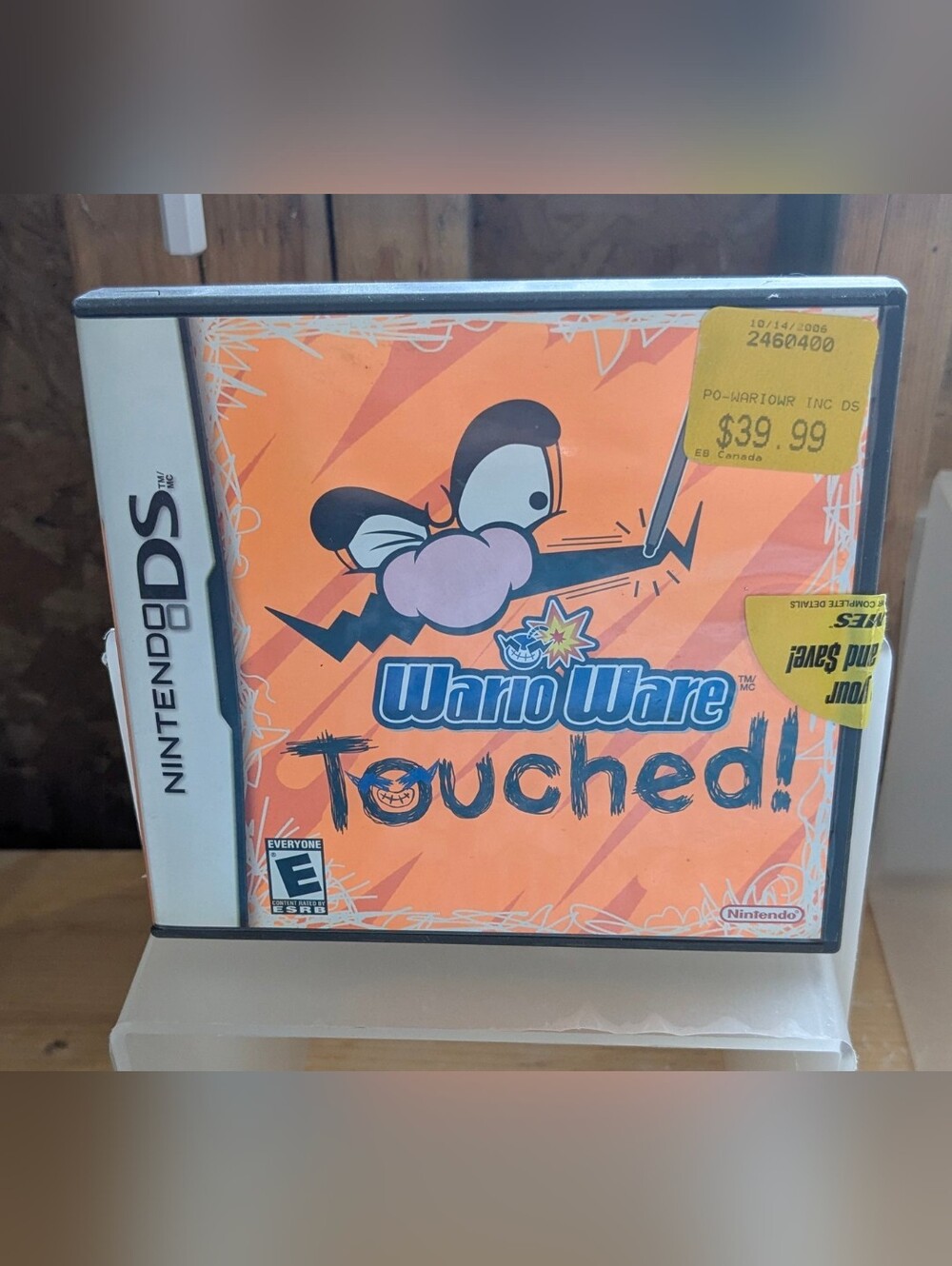 WarioWare Touched Nintendo DS Video Game Case, Cartridge And Instructions